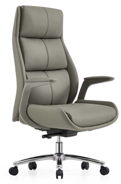 High-Back Upholstered Executive Office Chair with Chrome 5-Star Base