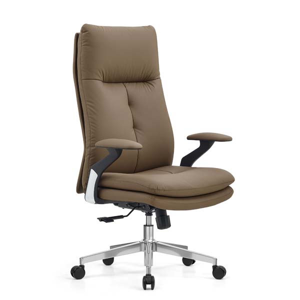 High-Back Padded Leather Executive Office Chair
